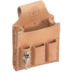 Klein Tools Leather 6-Pocket Tool Pouch with Tunnel Loop - Tools Alabama
