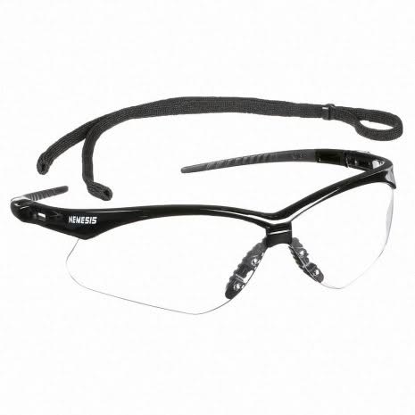 Nemesis Safety Glasses , Black Frame Clear Lens - Safety Supply in Alabama