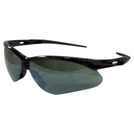 Nemesis Safety Glasses Black Frame Smoke Mirror Lens - Safety Supply in Alabama